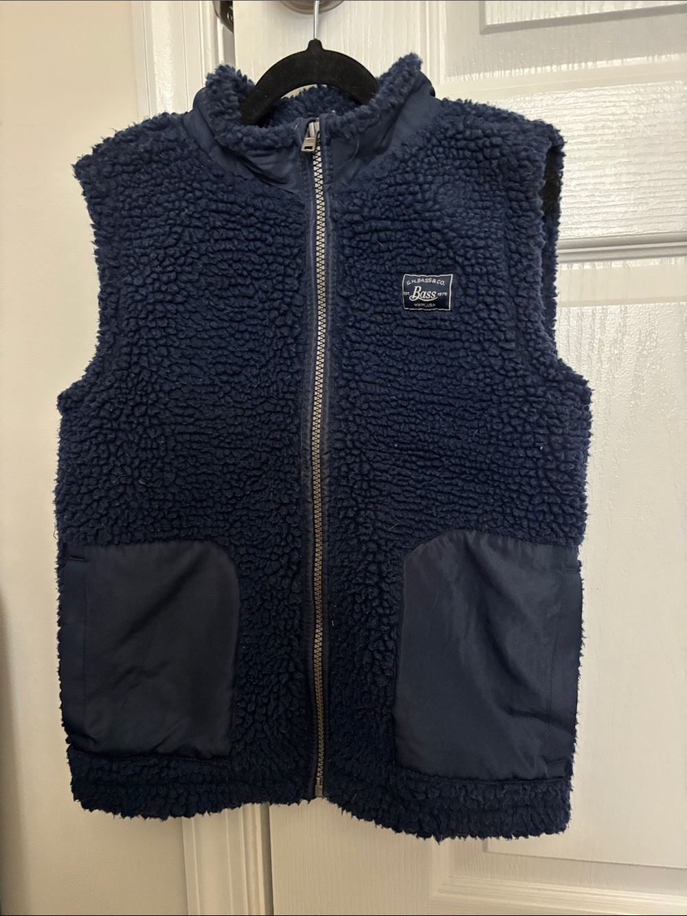 Kids navy fleece vest